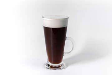 Irish Сoffee with Irish Whiskey on a white background