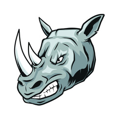 Rhino head illustration