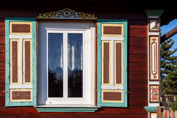 Fototapeta premium Drewniana architektura na Podlasiu, Polska