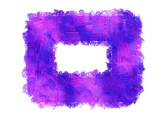 Hand painted square oil painting. Abstract art background. The oil painting is on canvas. Colored...