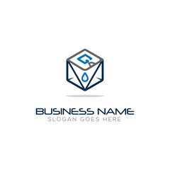 Fototapeta premium dice logo design and shield and lettering B and G logo design vector template conceptual logo