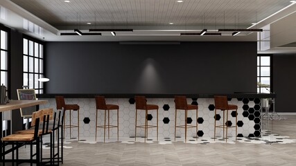 minimalist restaurant or coffee shop for company logo mockup