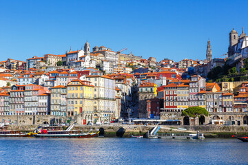 Fototapeta na wymiar Porto Portugal old town buildings World Heritage with Douro river travel