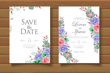 Elegant Floral Wedding Invitation Card