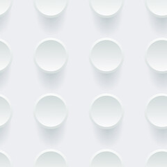Pattern in the form of a circle of white paper with shadows on a white background. Pattern. Vector illustration