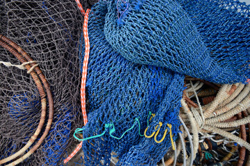 Old fishing net composition detail 2