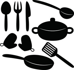 Collection of Kitchenware illustration icon design. The material for many purposes.