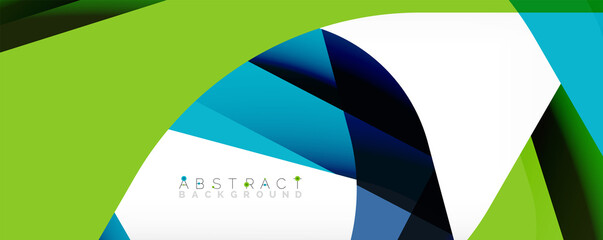 Geometric abstract background - multicolored abstract shapes on white. Vector Illustration For Wallpaper, Banner, Background, Landing Page