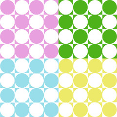 Seamless pattern of polka dot on square.For background, fabric,card.texture.Vector illustration.