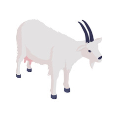 Isometric Goat Illustration