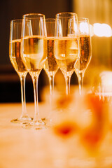 glasses of champagne