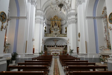 interior of San Agostino church in Matera