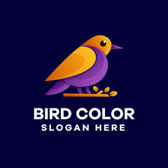 Bird Gradient Colorful Logo Design
