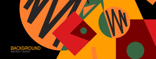 Abstract background with blocks, lines, geometric shapes. Techno or business concept for wallpaper, banner, background, landing page