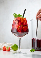glass of red sangria
