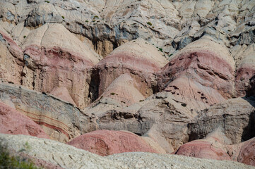 redsand cliffs landform in Wensu canyon, Xinjiang, China