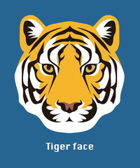 虎の顔のイラスト素材 ベクター 寅 寅年 年賀素材