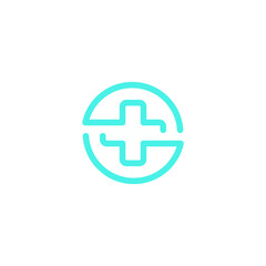 Obraz premium ogo of health care clinic. cross logo vector.