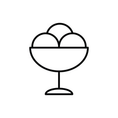 ice cream in a cap vector icon