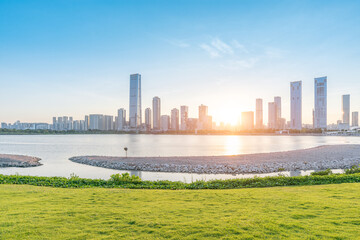 Obraz premium Shenzhen Nanshan District Talent Park and Shenzhen Bay building complex