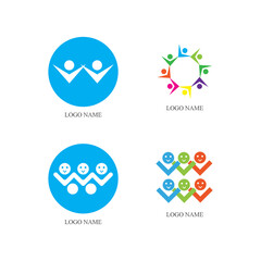Community, network and social icon design template