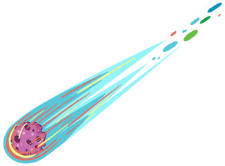 Fantasy comet isolated on white background