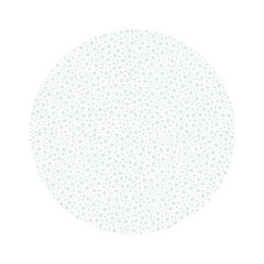 Vector illustration. A circle made up of points. Printable template, neutral stylish background. Gray circle on a white background. Printing of covers, postcards.