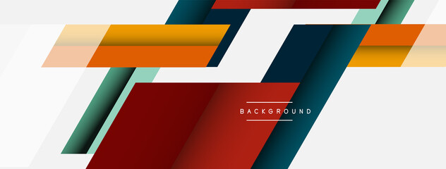 Vector background. Abstract overlapping color lines design with shadow effects. Illustration for wallpaper banner background or landing page