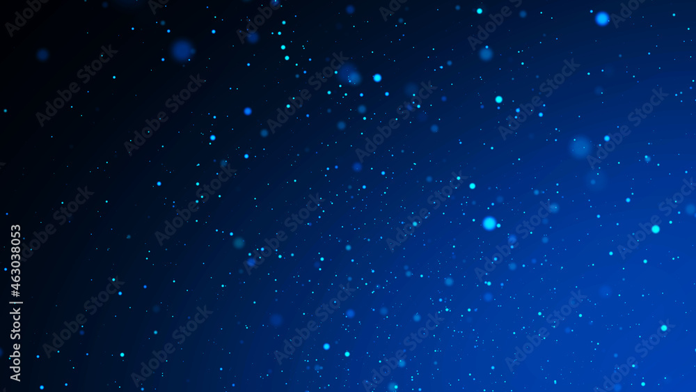 Aufkleber dust particles with bokeh effect. abstract magic background. 3d rendering.