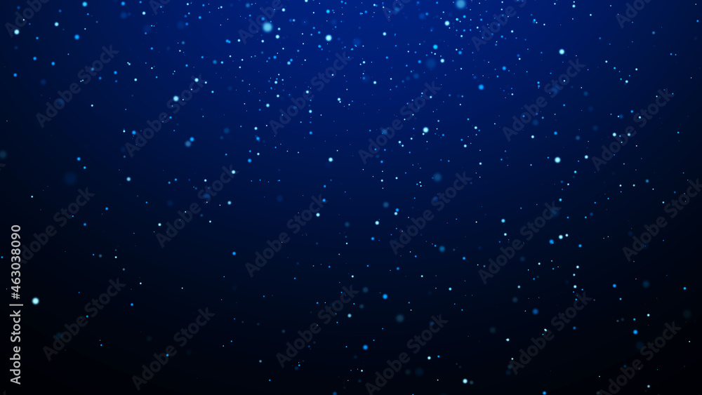 Aufkleber dust particles with bokeh effect. abstract magic background. 3d rendering.