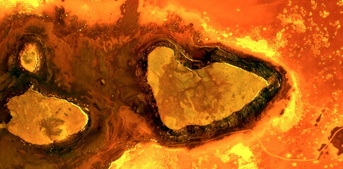 inside the volcano, lava flow,  abstract photography of the deserts of Africa from the air. aerial...