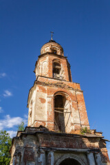 Fototapeta na wymiar the old Orthodox bell tower