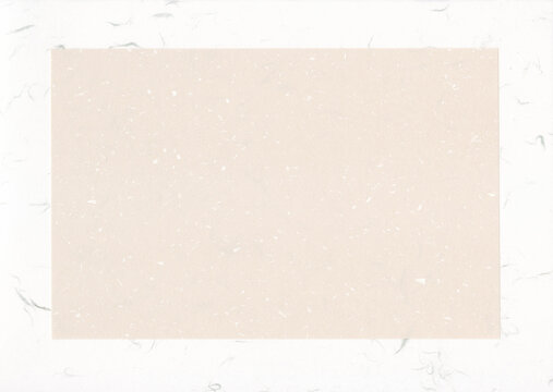 White Japanese paper texture frame background A3