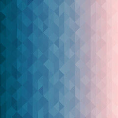 Fototapeta premium Abstract blue low-polygons generative background, illustration. Triangular pixelation.