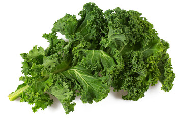 Fototapeta premium fresh kale cabbage isolated on white background