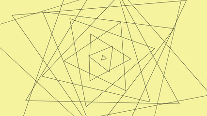 abstract geometric design. chaotic triangles on yellow background