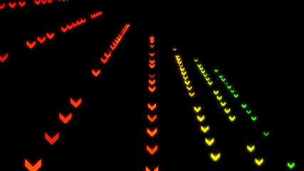 neon arrows pattern. abstract minimalistic design repeating arrows.