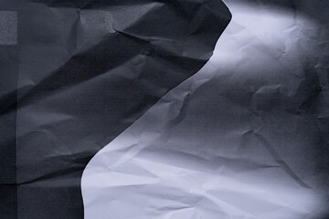 Photocopy crumpled or wrinkled paper texture and background, close up