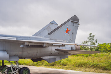 Fototapeta premium Russian troops arrived by plane. Russia military equipment