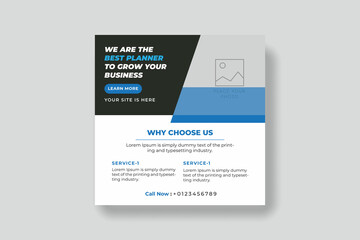 Creative business marketing banner for social media post template