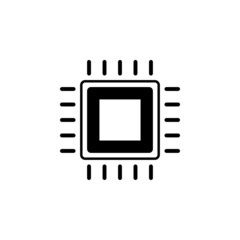 cpu icon, board vector, chip illustration
