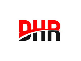 DHR Letter Initial Logo Design Vector Illustration