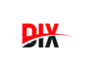 DIX Letter Initial Logo Design Vector Illustration