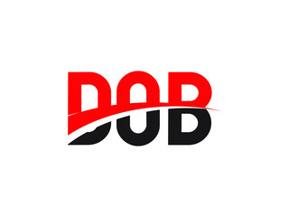 DOB Letter Initial Logo Design Vector Illustration