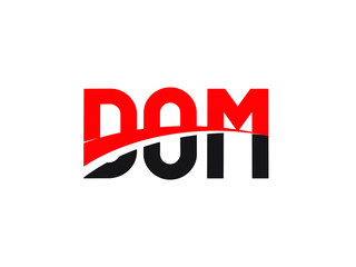 DOM Letter Initial Logo Design Vector Illustration