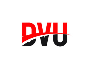DVU Letter Initial Logo Design Vector Illustration