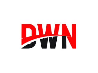 DWN Letter Initial Logo Design Vector Illustration
