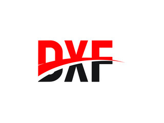 DXF Letter Initial Logo Design Vector Illustration