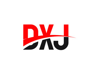 DXJ Letter Initial Logo Design Vector Illustration