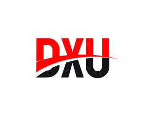 DXU Letter Initial Logo Design Vector Illustration